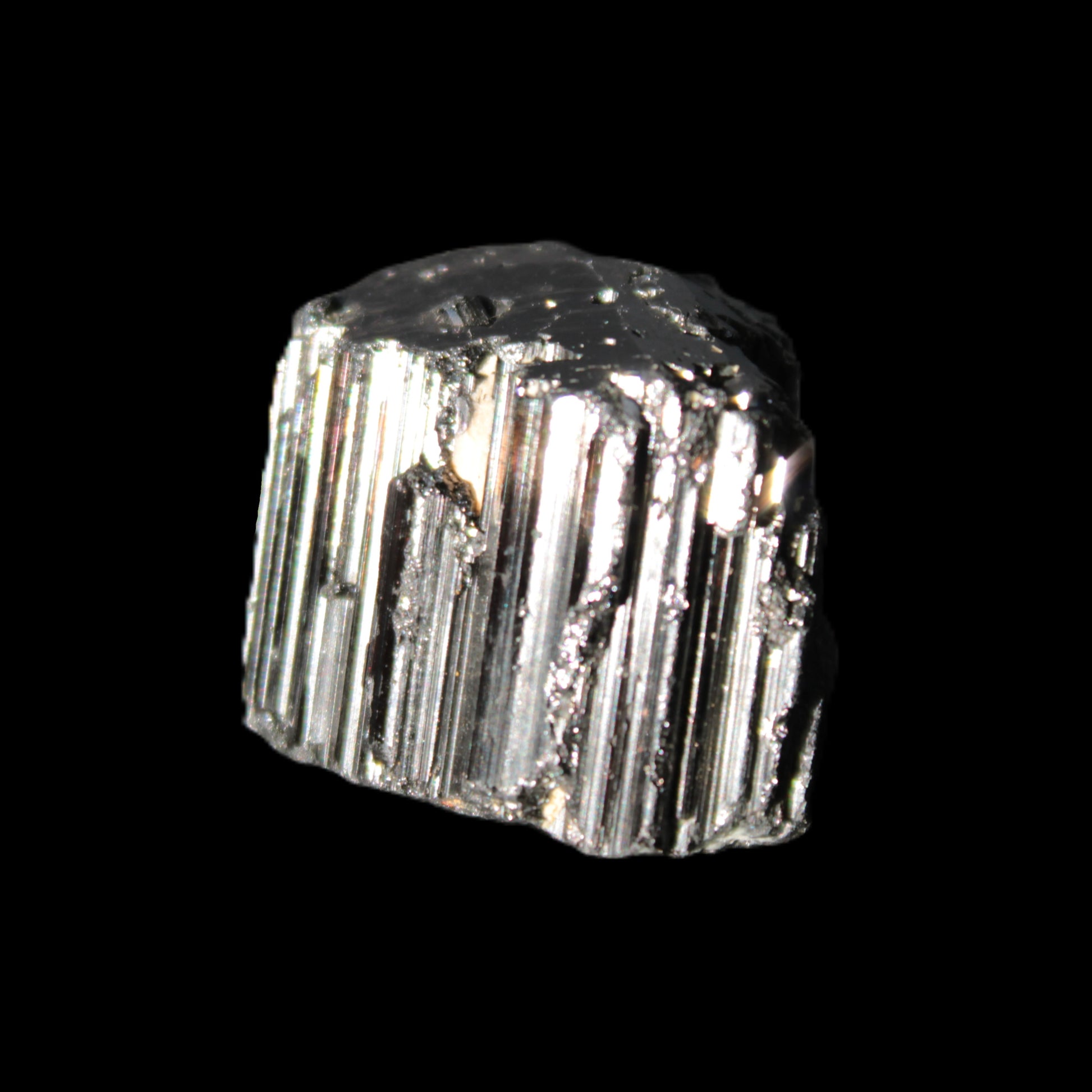 Black Tourmaline crystal 30*35mm 35.8g in bright sunshine