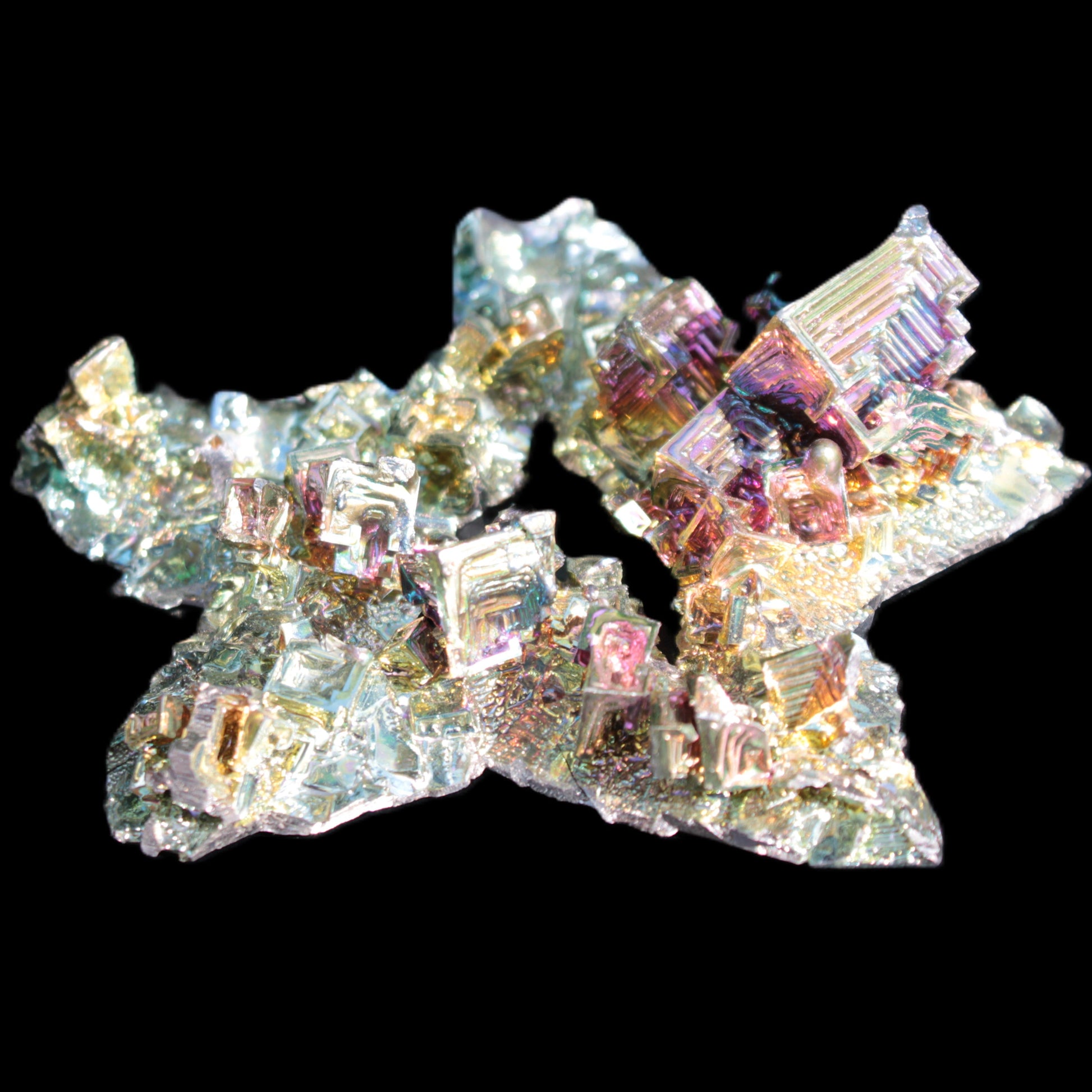 Spectacular Bismuth rainbow star 106*102*30mm 277g Rocks and Things Store