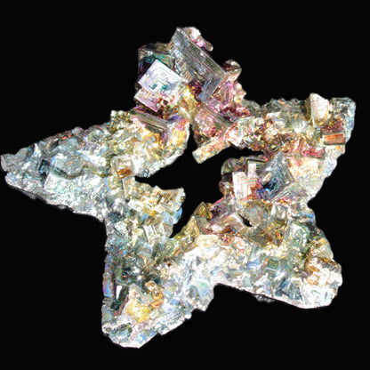 Spectacular Bismuth rainbow star 106*102*30mm 277g Rocks and Things Store