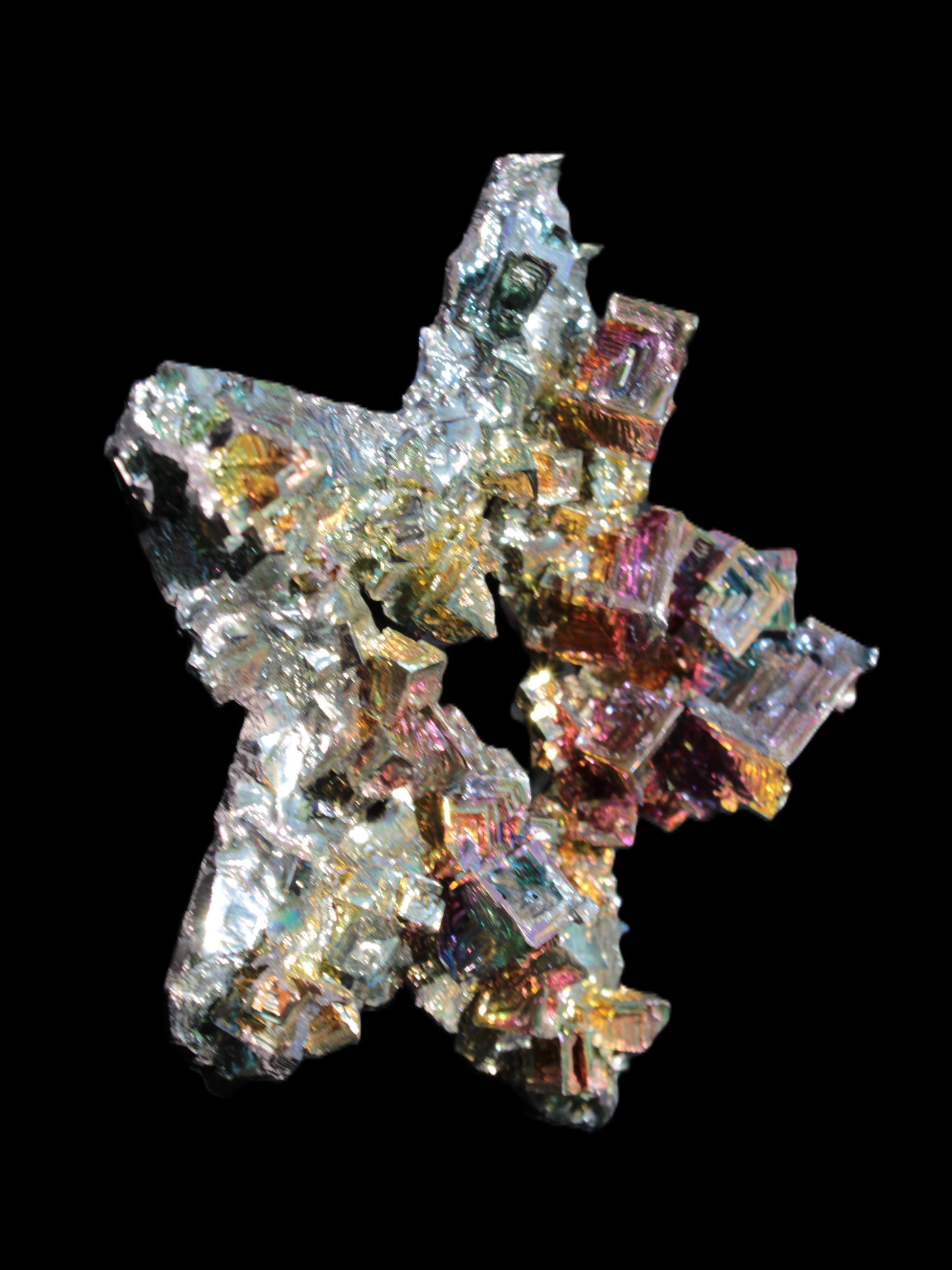 Spectacular Bismuth rainbow star 106*102*30mm 282g Rocks and Things Store