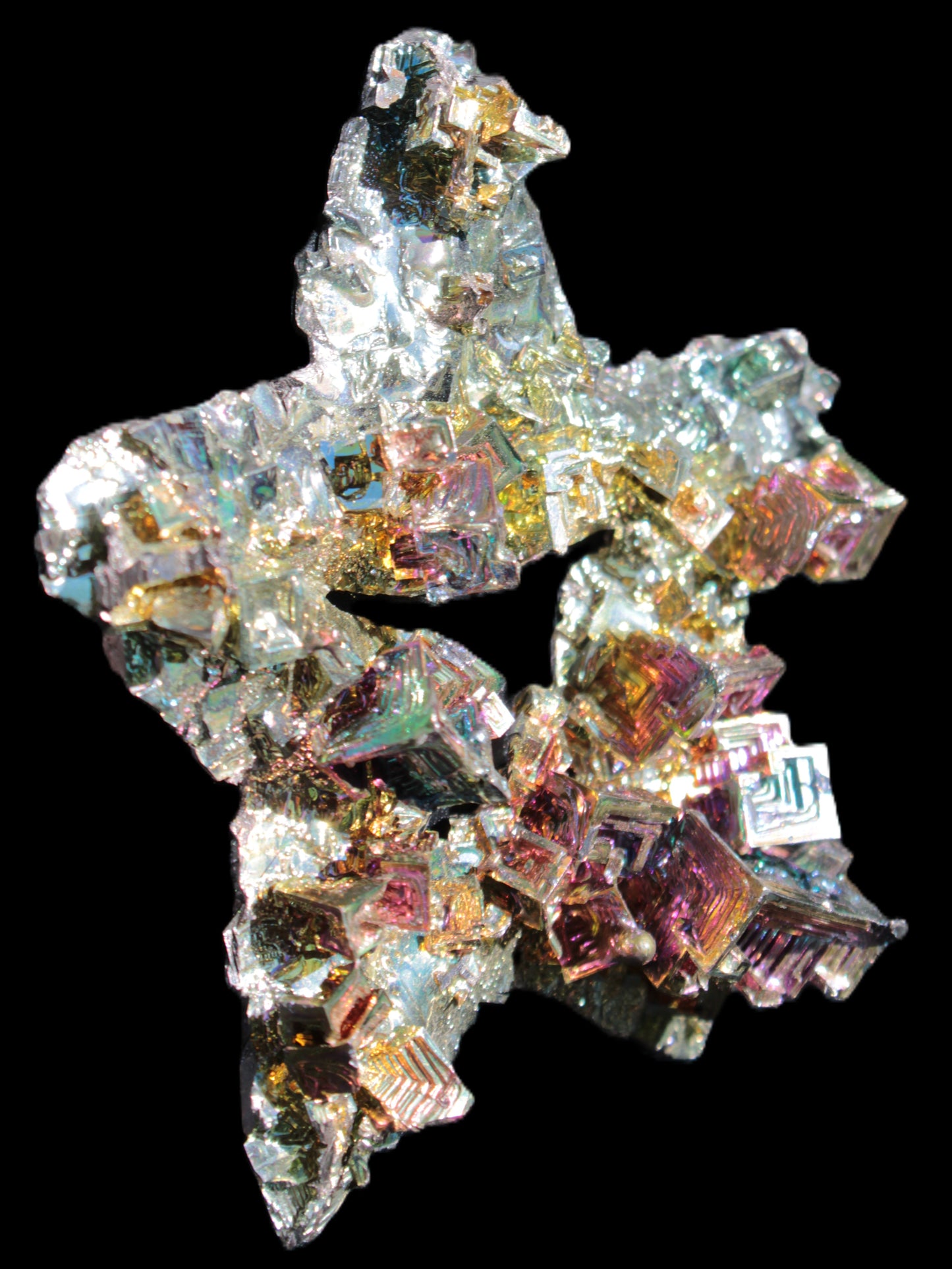 Spectacular Bismuth rainbow star 106*102*30mm 282g Rocks and Things Store