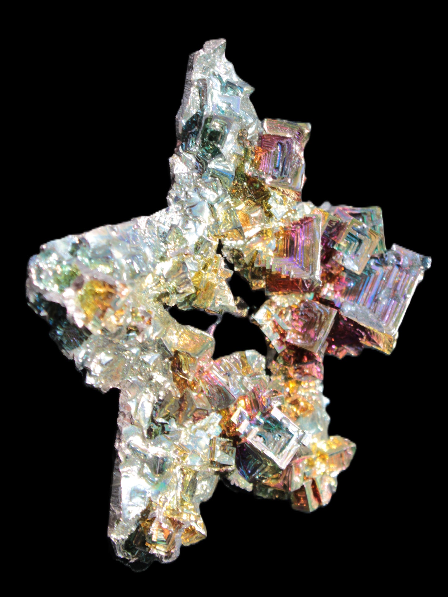 Spectacular Bismuth rainbow star 106*102*30mm 282g Rocks and Things Store