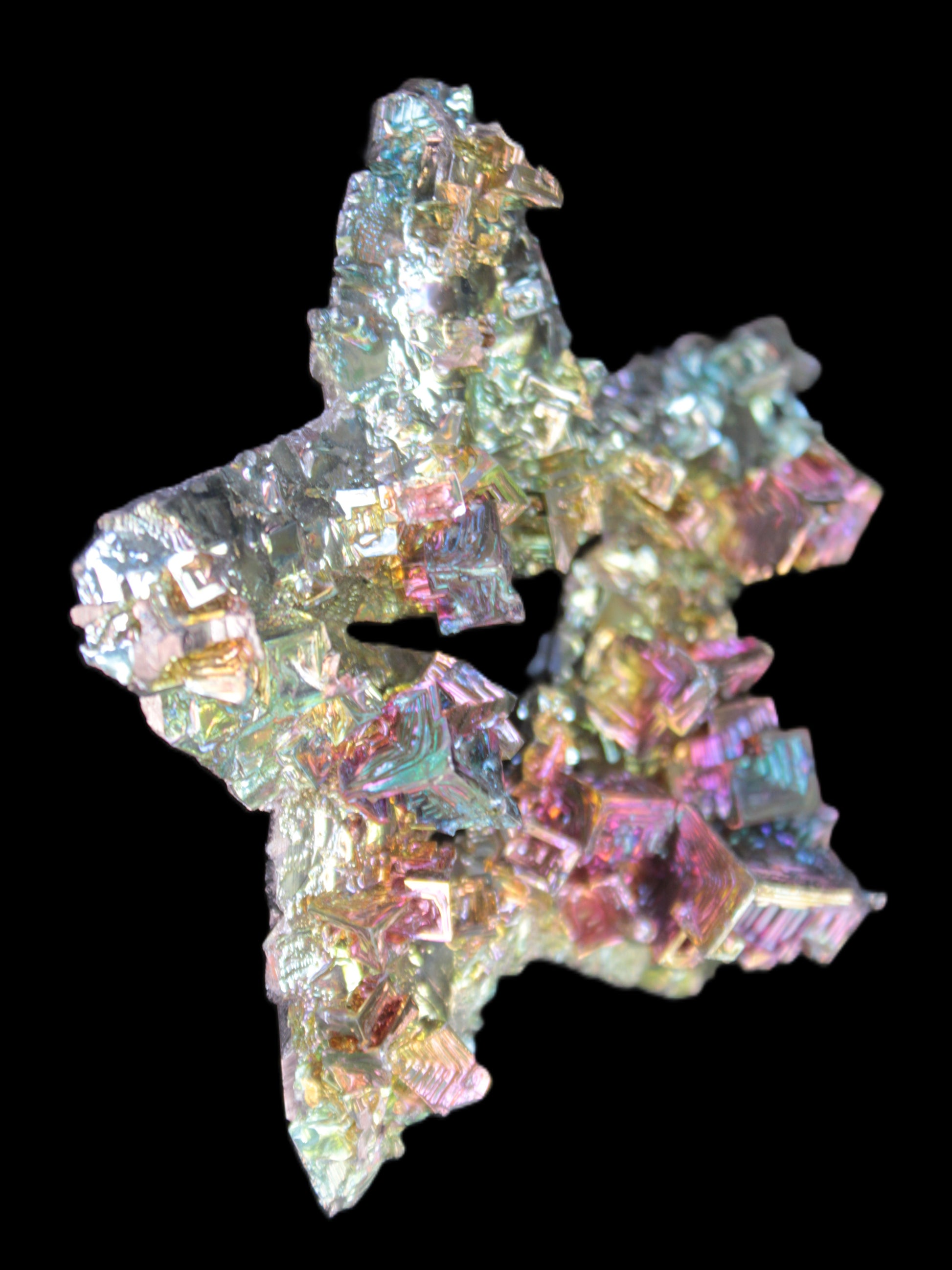 Spectacular Bismuth rainbow star 106*102*30mm 282g Rocks and Things Store