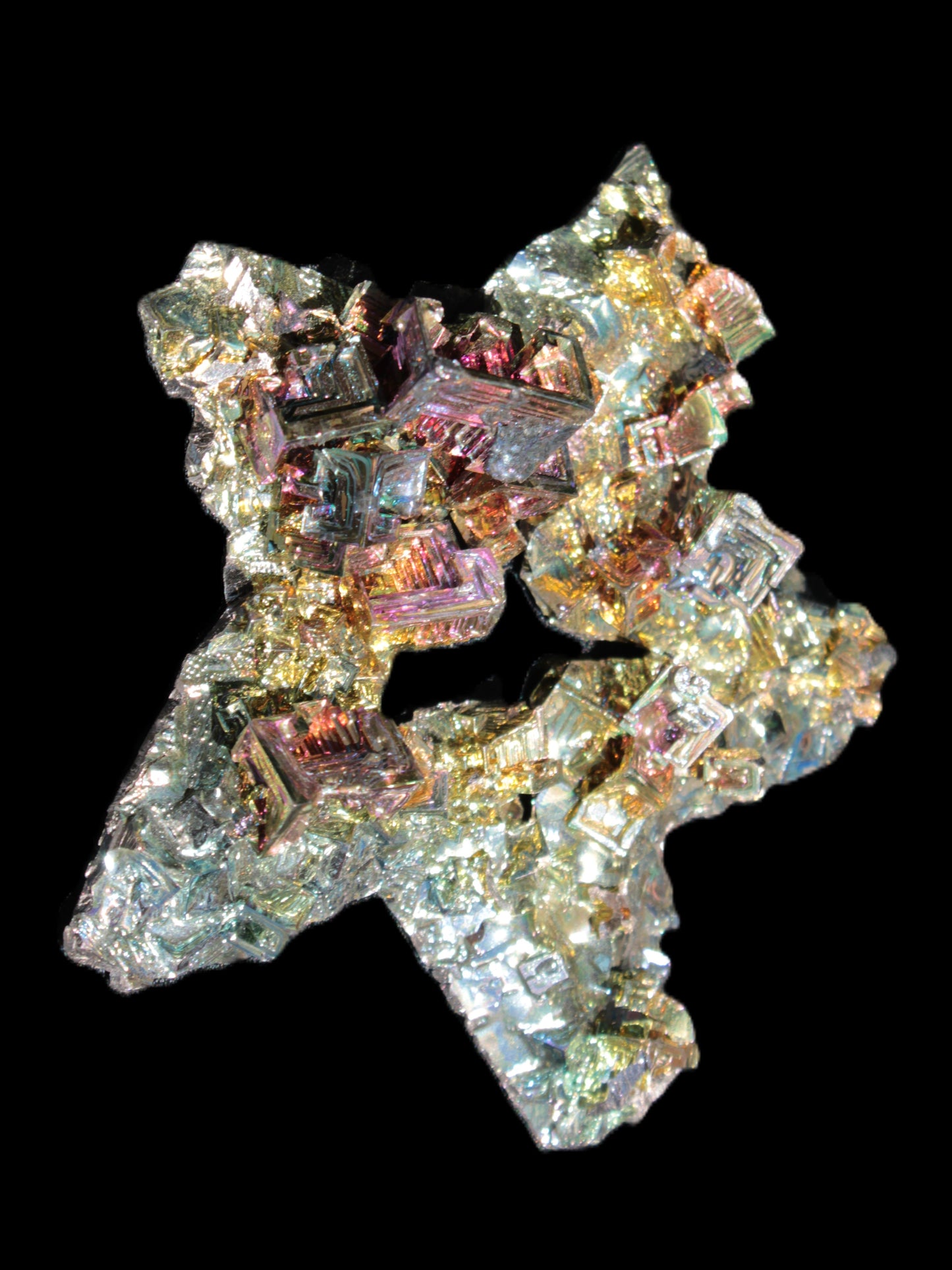 Spectacular Bismuth rainbow star 106*102*30mm 282g Rocks and Things Store