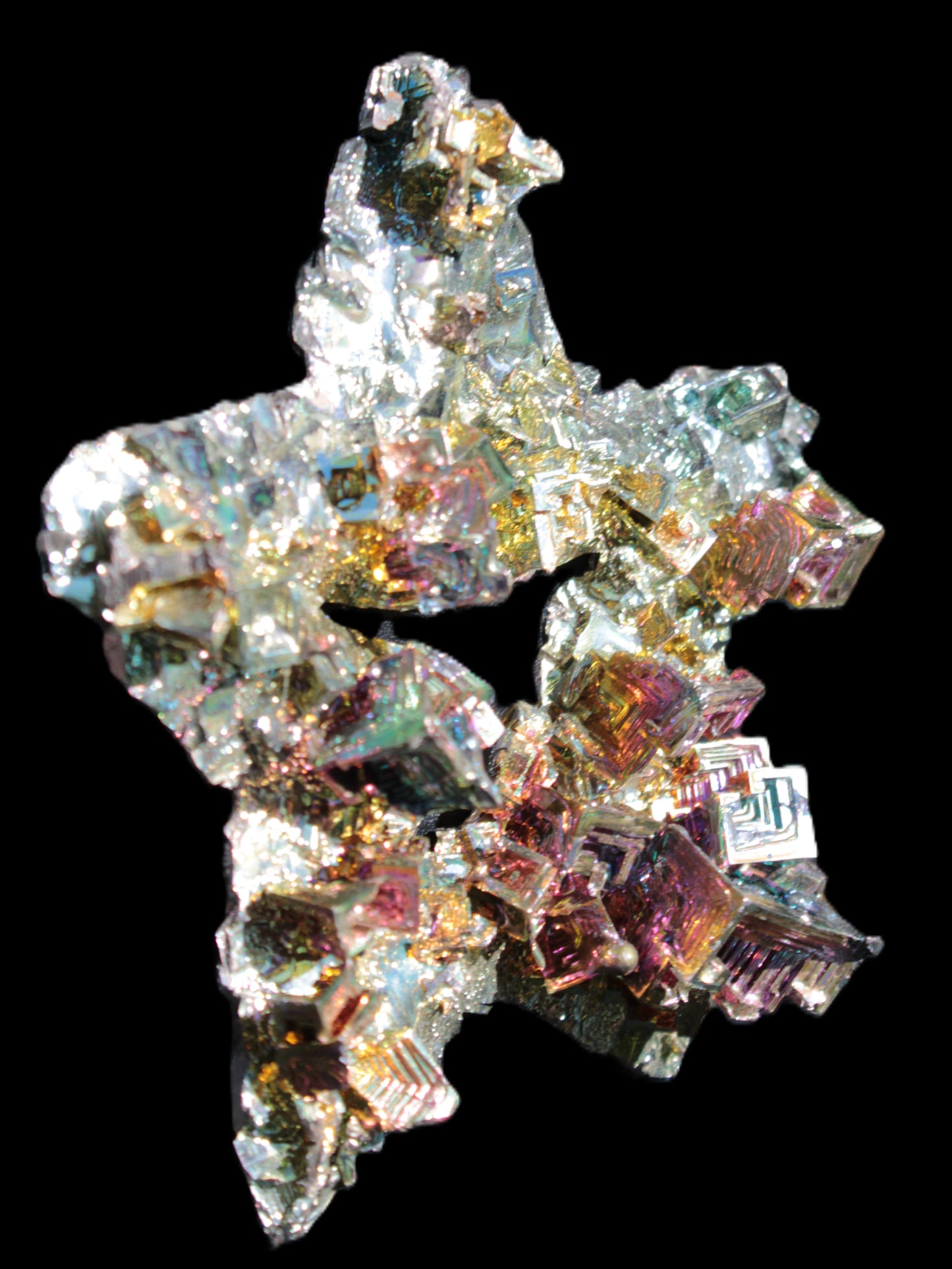 Spectacular Bismuth rainbow star 106*102*30mm 282g Rocks and Things Store