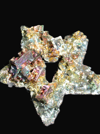 Spectacular Bismuth rainbow star 106*102*30mm 282g Rocks and Things Store