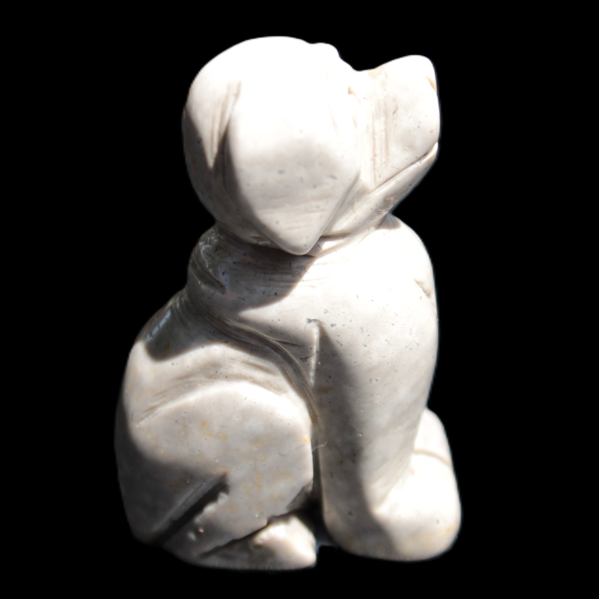 Hand carved Stone dog 34*20*52mm 54.4g Rocks and Things Store