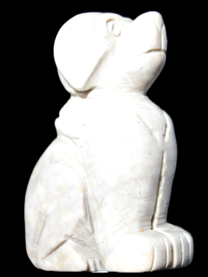 Hand carved Stone dog 34*20*52mm 54.4g Rocks and Things Store