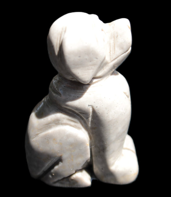 Hand carved Stone dog 34*20*52mm 54.4g Rocks and Things Store
