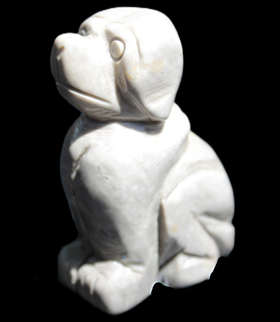 Hand carved Stone dog 34*20*52mm 54.4g Rocks and Things Store