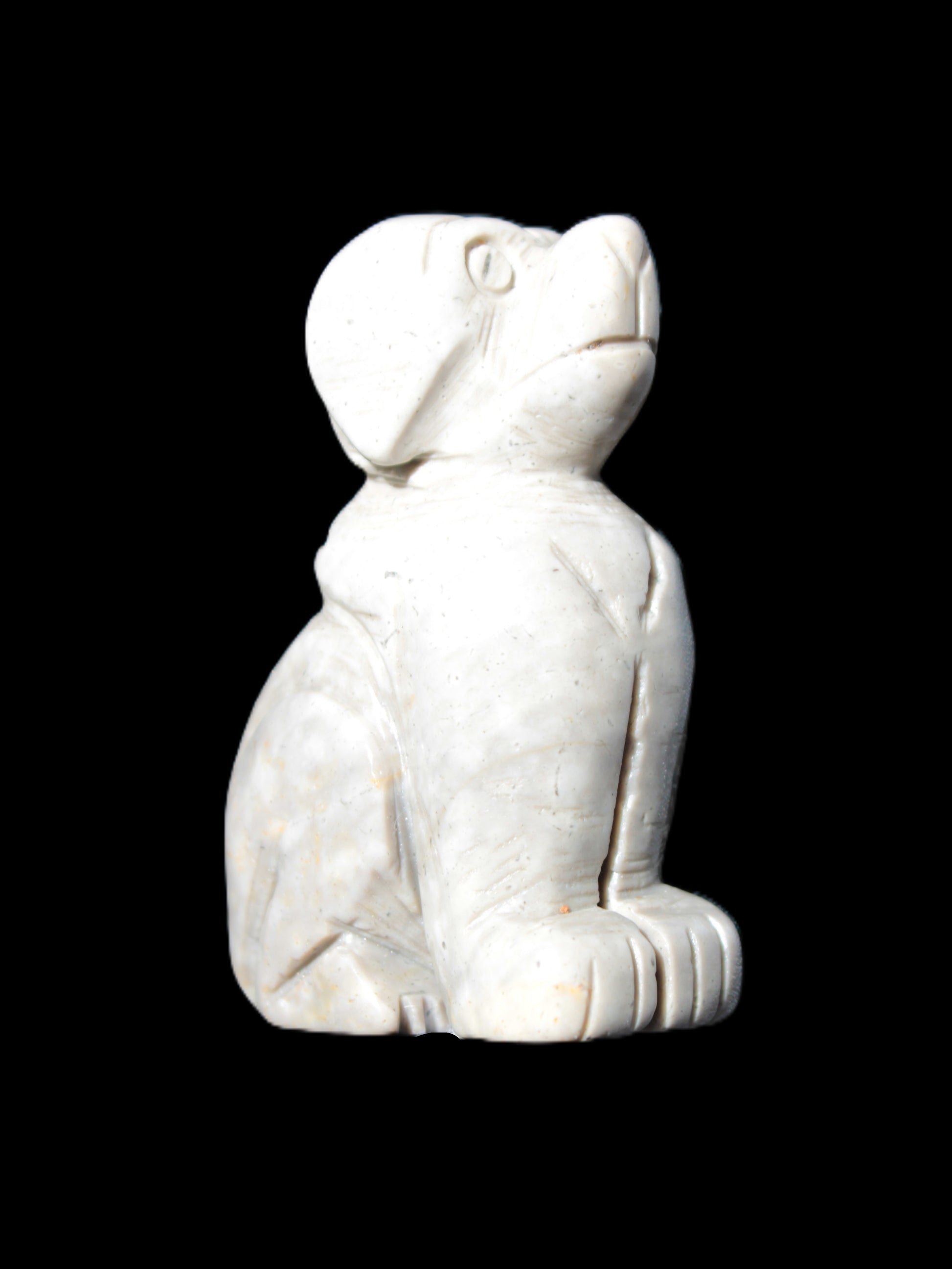 Hand carved Stone dog 34*20*52mm 54.4g Rocks and Things Store