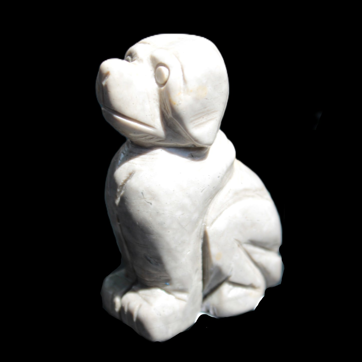 Hand carved Stone dog 34*20*52mm 54.4g Rocks and Things Store