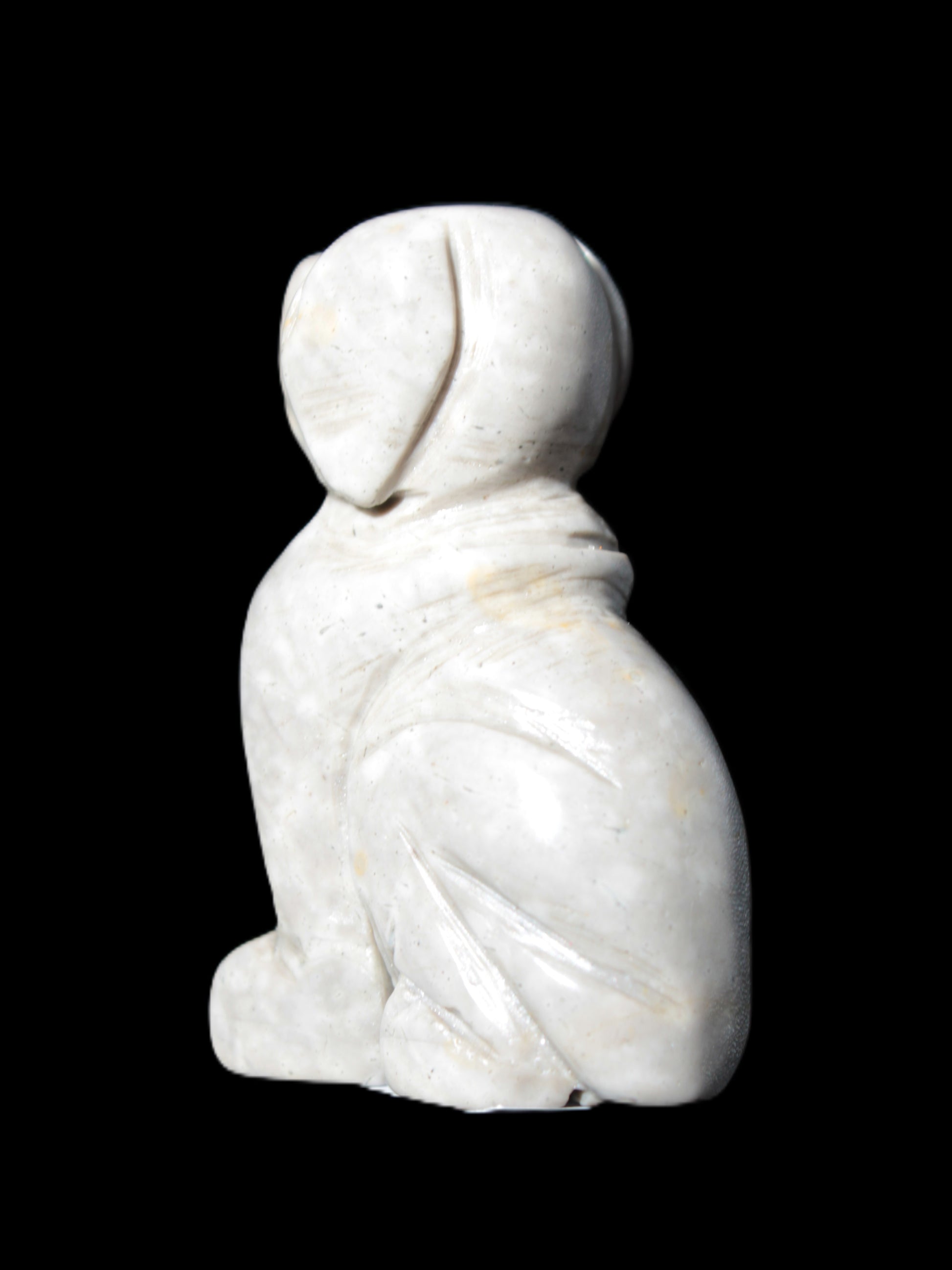 Hand carved Stone dog 34*20*52mm 54.4g Rocks and Things Store