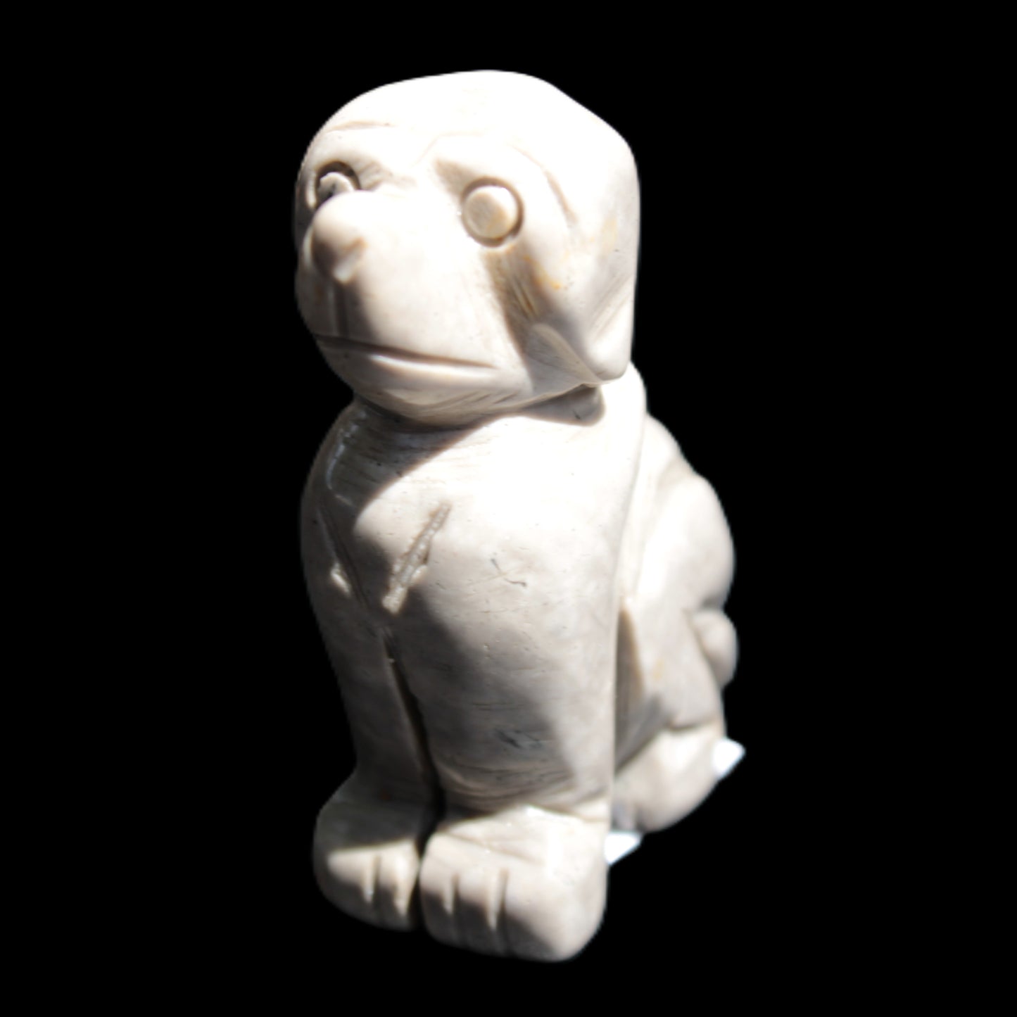 Hand carved Stone dog 34*20*52mm 54.4g Rocks and Things Store