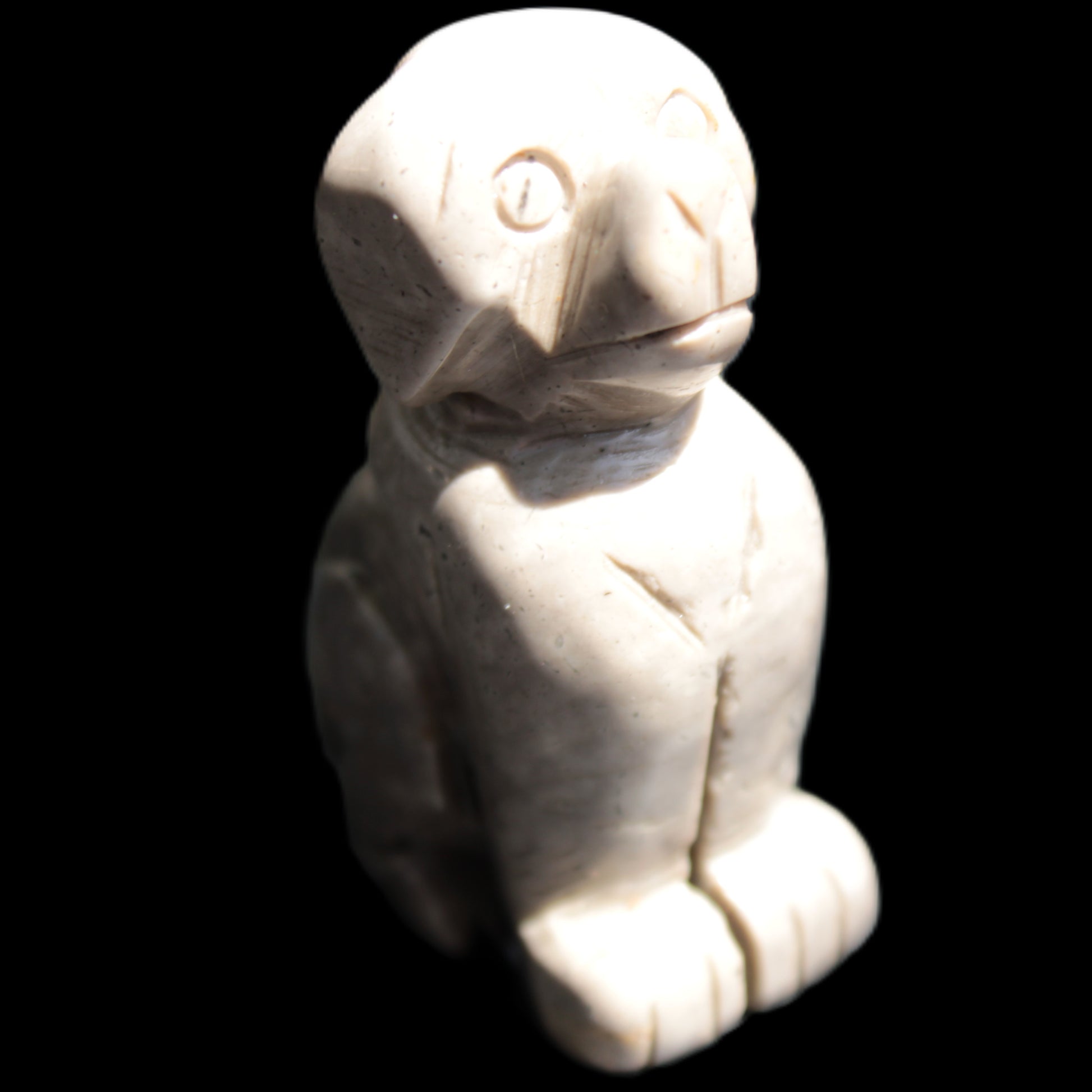 Hand carved Stone dog 34*20*52mm 54.4g Rocks and Things Store