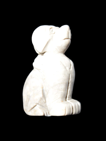 Hand carved Stone dog 34*20*52mm 54.4g Rocks and Things Store