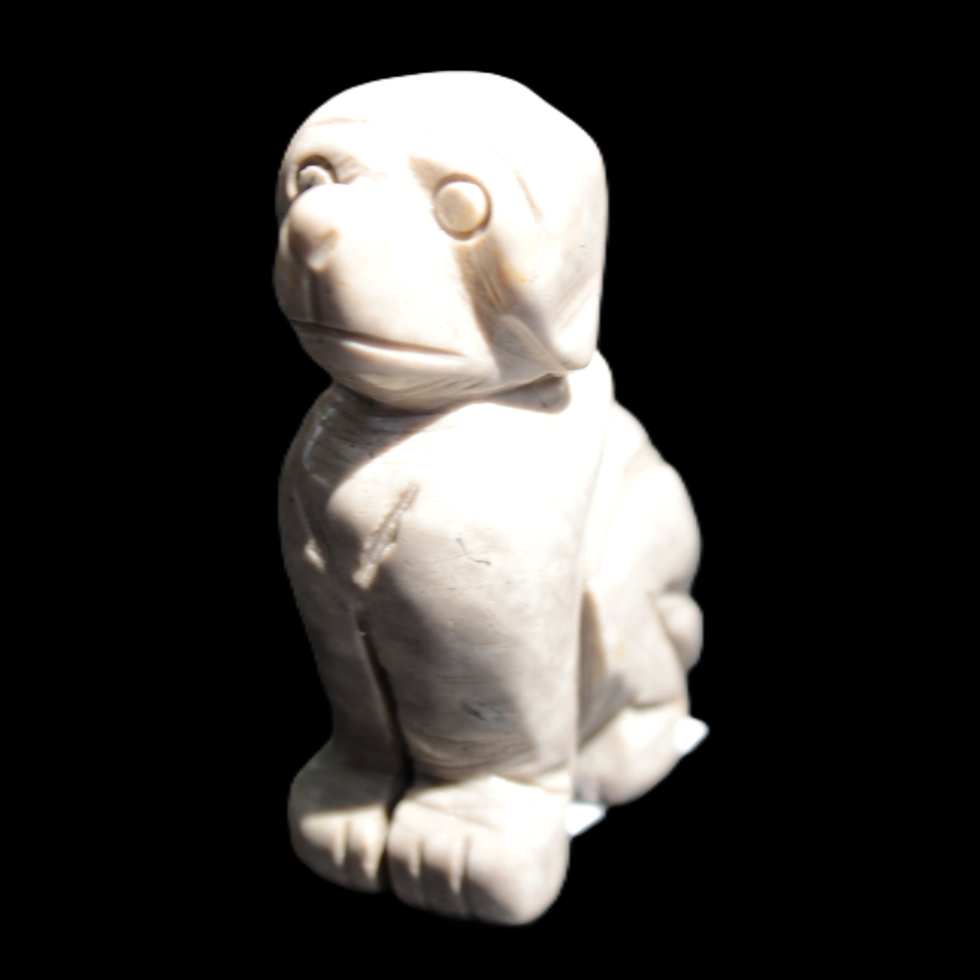 Hand carved Stone dog 34*20*52mm 54.4g Rocks and Things Store