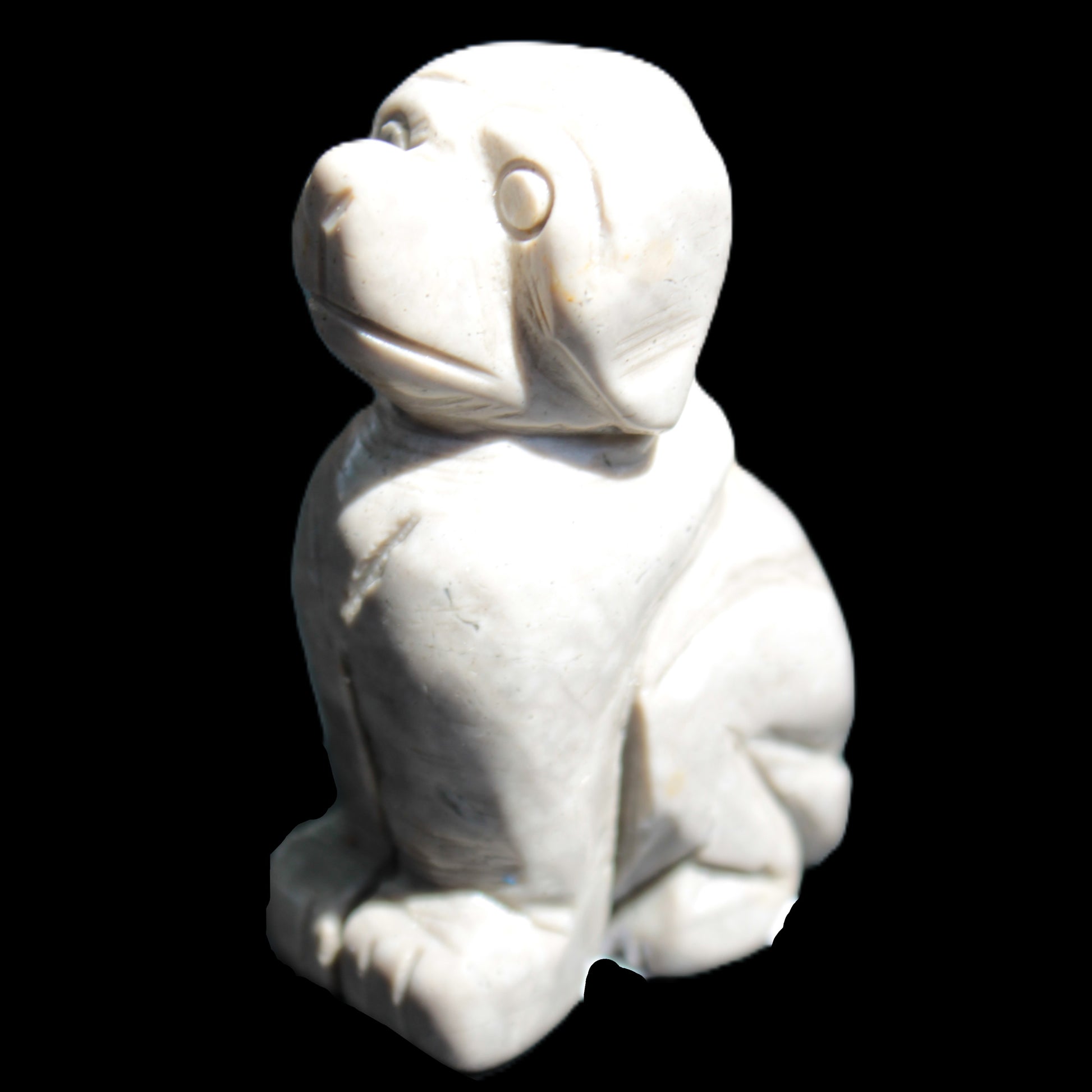 Hand carved Stone dog 34*20*52mm 54.4g Rocks and Things Store