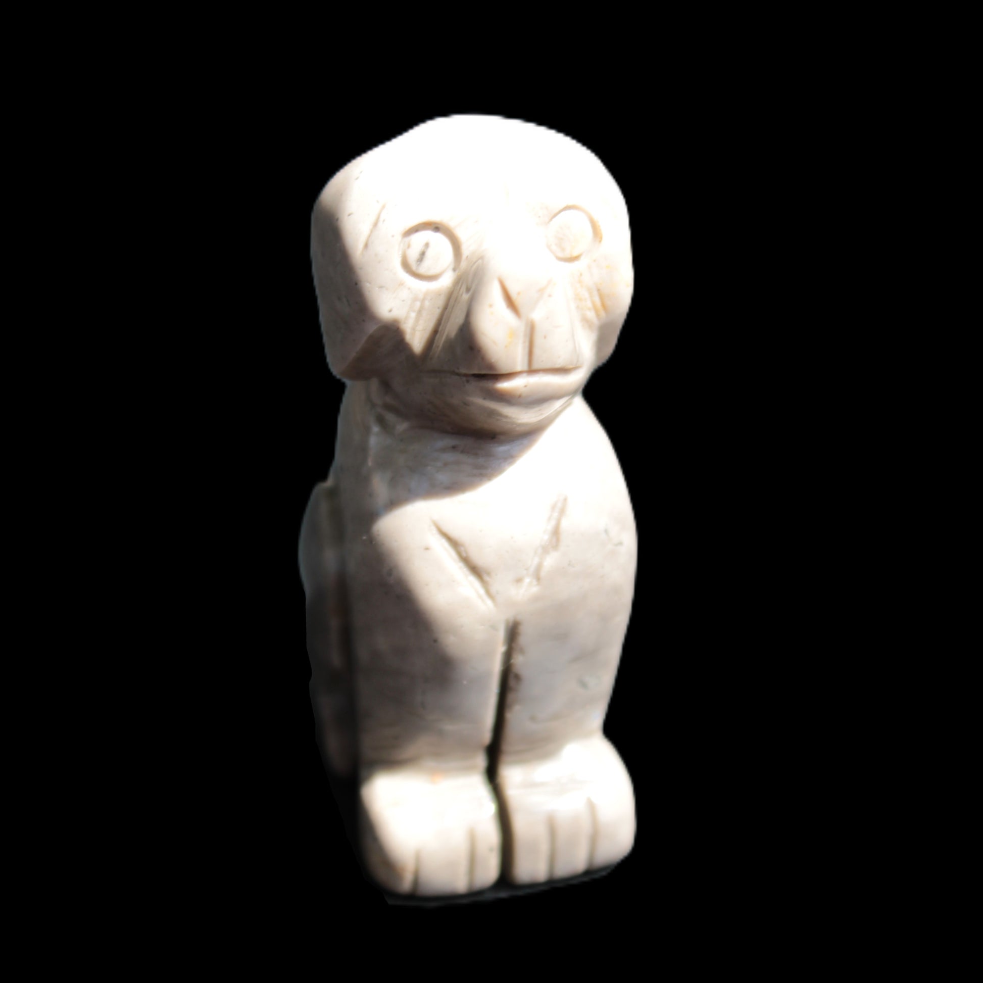 Hand carved Stone dog 34*20*52mm 54.4g Rocks and Things Store