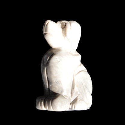 Hand carved Stone dog 34*20*52mm 54.4g Rocks and Things Store