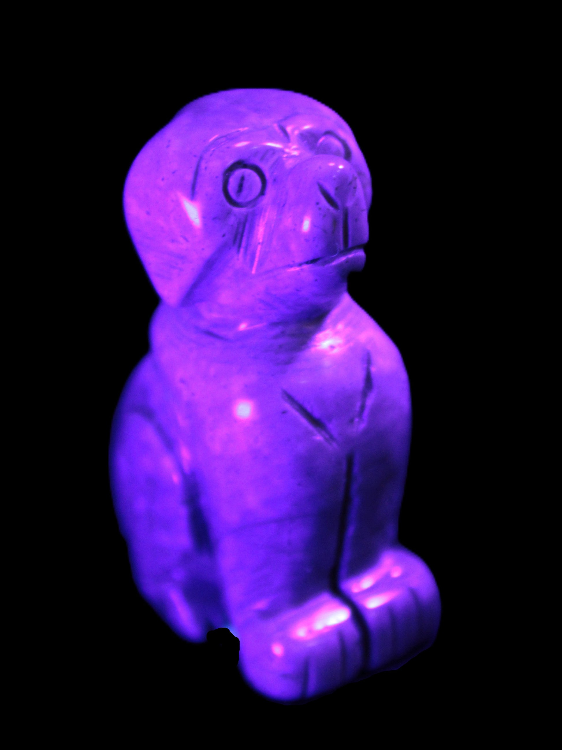 Hand carved Stone dog 34*20*52mm 54.4g Rocks and Things Store