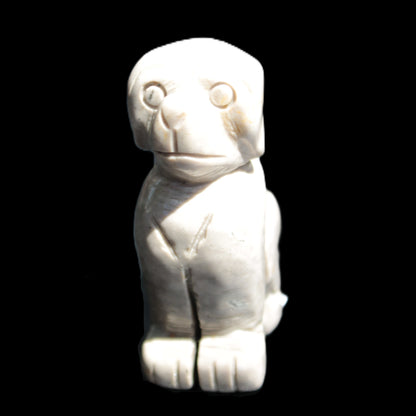 Hand carved Stone dog 34*20*52mm 54.4g Rocks and Things Store