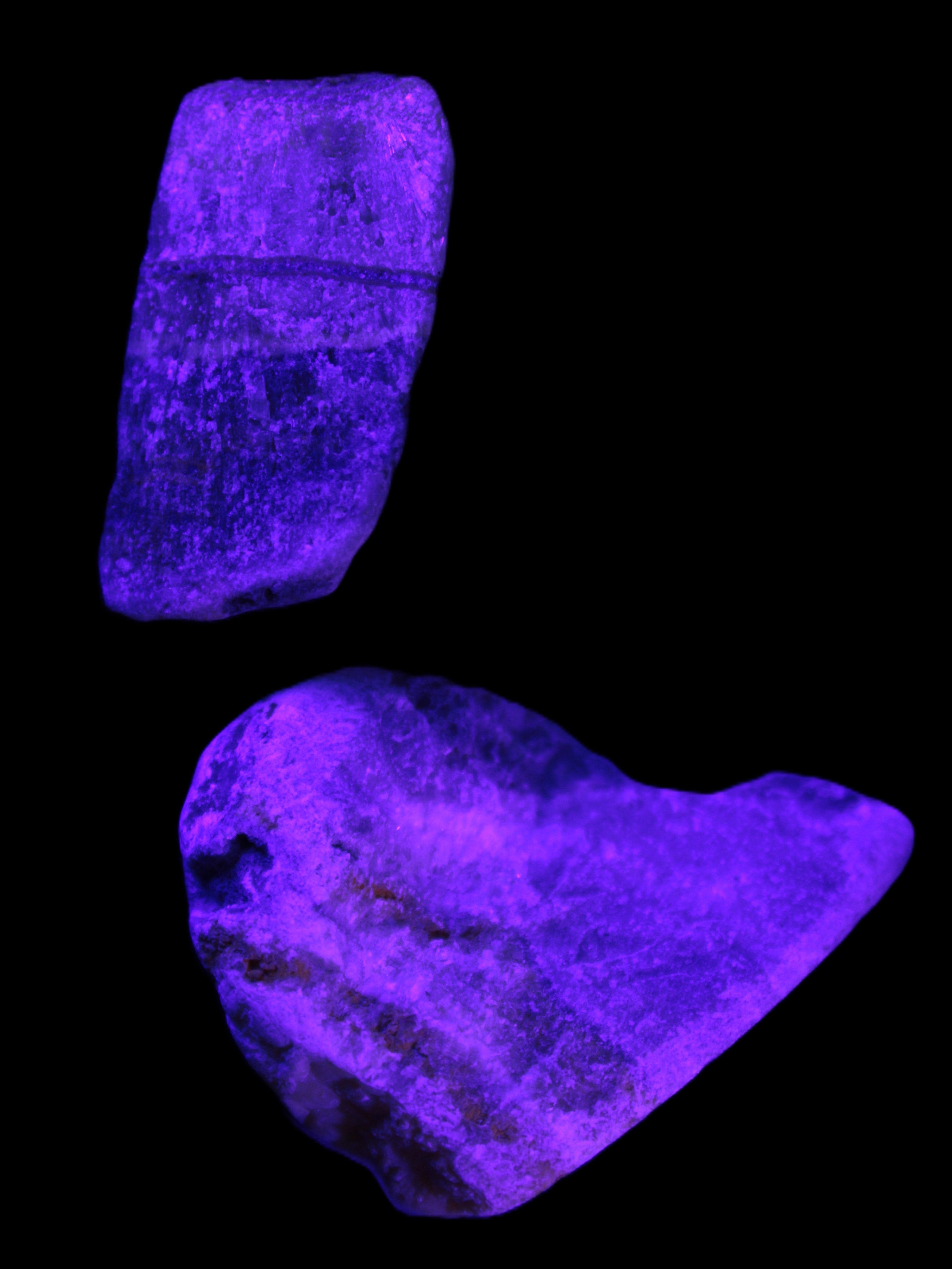 Bumblebee Jasper stones 40g in UV light