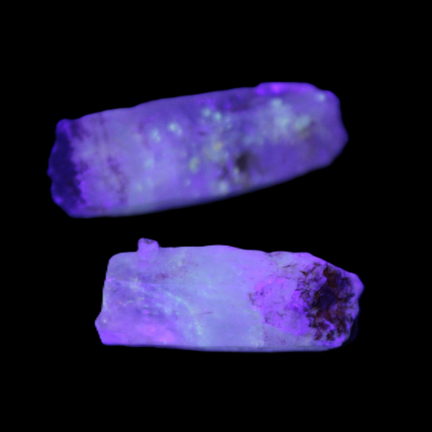 Two Fenster skeletal Enhydro crystals with hydrocarbons 3.6-14.9g