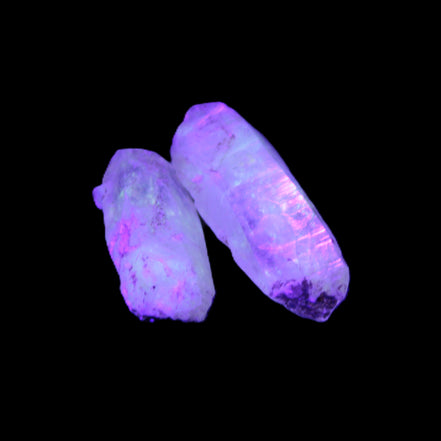 Two Fenster skeletal Enhydro crystals with hydrocarbons 3.6-14.9g