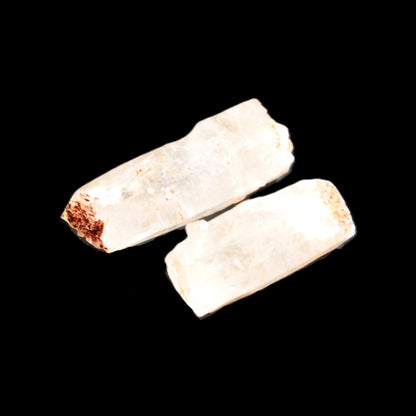 Two Fenster skeletal Enhydro crystals with hydrocarbons 3.6-14.9g