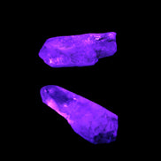 Two Fenster skeletal Enhydro crystals with hydrocarbons 4.8-8.6g