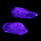 Two Fenster skeletal Enhydro crystals with hydrocarbons 4.8-8.6g