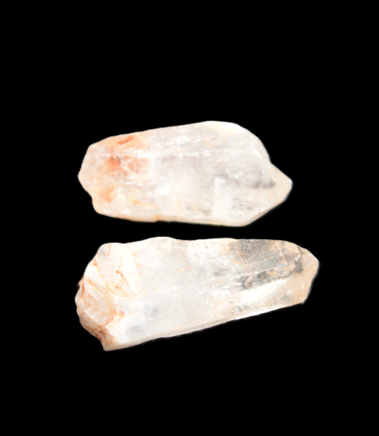 Two Fenster skeletal Enhydro crystals with hydrocarbons 4.8-8.6g