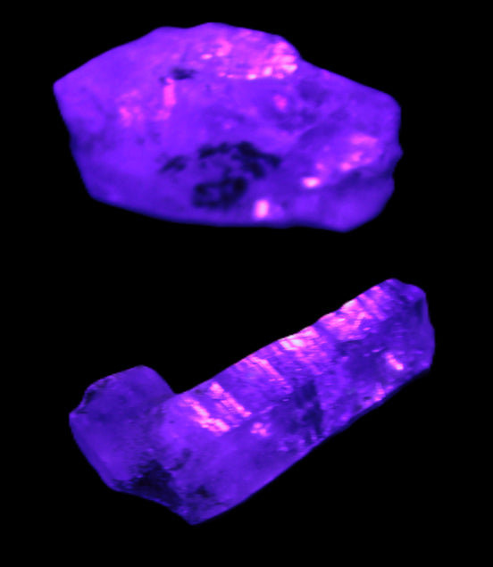 Two Fenster skeletal Enhydro crystals with hydrocarbons 3.6-14.9g