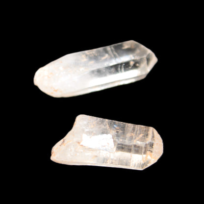 Two Fenster skeletal Enhydro crystals with hydrocarbons 4.8-8.6g