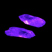 Two Fenster skeletal Enhydro crystals with hydrocarbons 4.8-8.6g