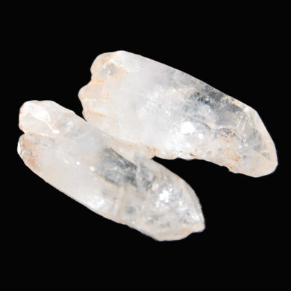 Two Fenster skeletal Enhydro crystals with hydrocarbons 4.8-8.6g