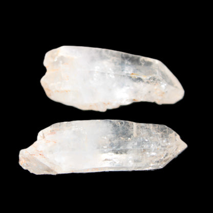 Two Fenster skeletal Enhydro crystals with hydrocarbons 4.8-8.6g