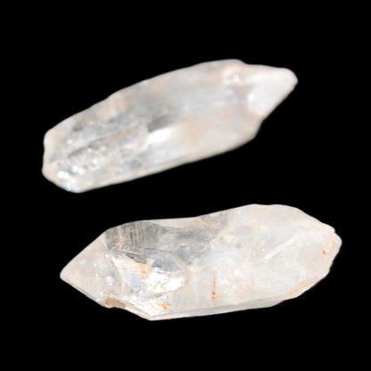 Two Fenster skeletal Enhydro crystals with hydrocarbons 4.8-8.6g