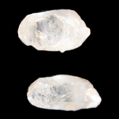 Two Fenster skeletal Enhydro crystals with hydrocarbons 4.8-8.6g