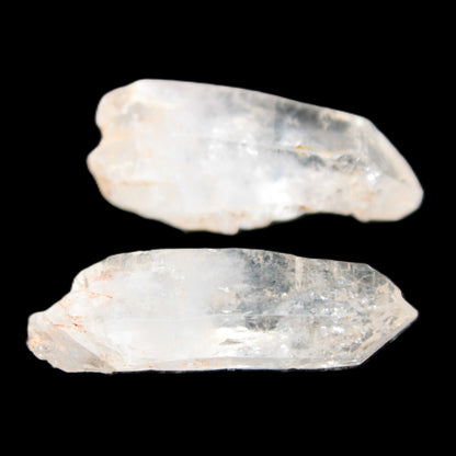 Two Fenster skeletal Enhydro crystals with hydrocarbons 4.8-8.6g