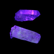 Two Fenster skeletal Enhydro crystals with hydrocarbons 4.8-8.6g