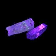 Two Fenster skeletal Enhydro crystals with hydrocarbons 4.8-8.6g