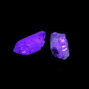 Two Fenster skeletal Enhydro crystals with hydrocarbons 4.8-8.6g