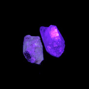 Two Fenster skeletal Enhydro crystals with hydrocarbons 4.8-8.6g