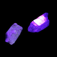 Two Fenster skeletal Enhydro crystals with hydrocarbons 4.8-8.6g