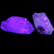 Two Fenster skeletal Enhydro crystals with hydrocarbons 4.8-8.6g