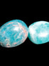 Blue Apatite 2 tumbled stones 15-19g in sunlight - Rocks and Things Store