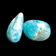 Blue Apatite 2 tumbled stones 15-19g Rocks and Things Store