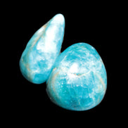 Blue Apatite 2 tumbled stones 15-19g Rocks and Things Store